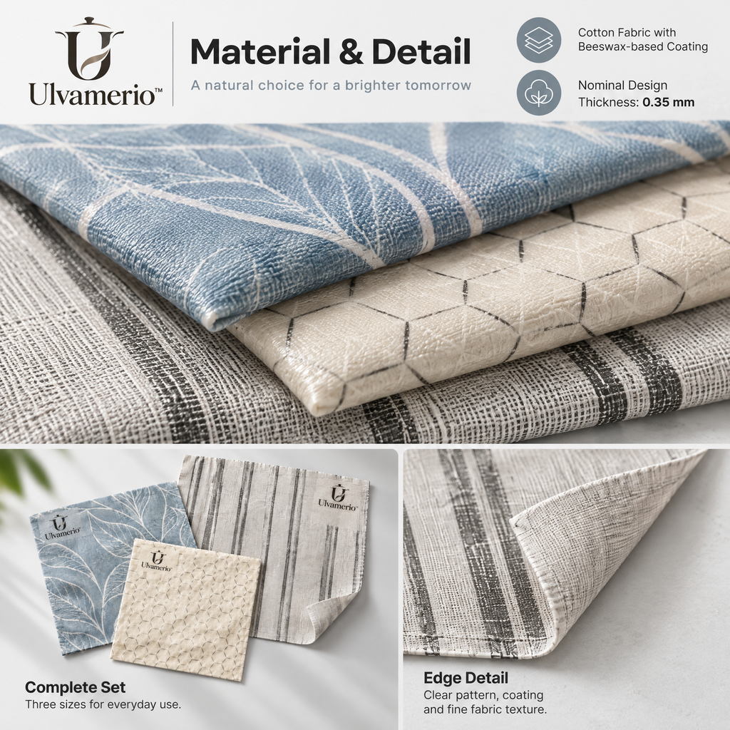 BeeFresh cotton fabric and beeswax-based coating detail