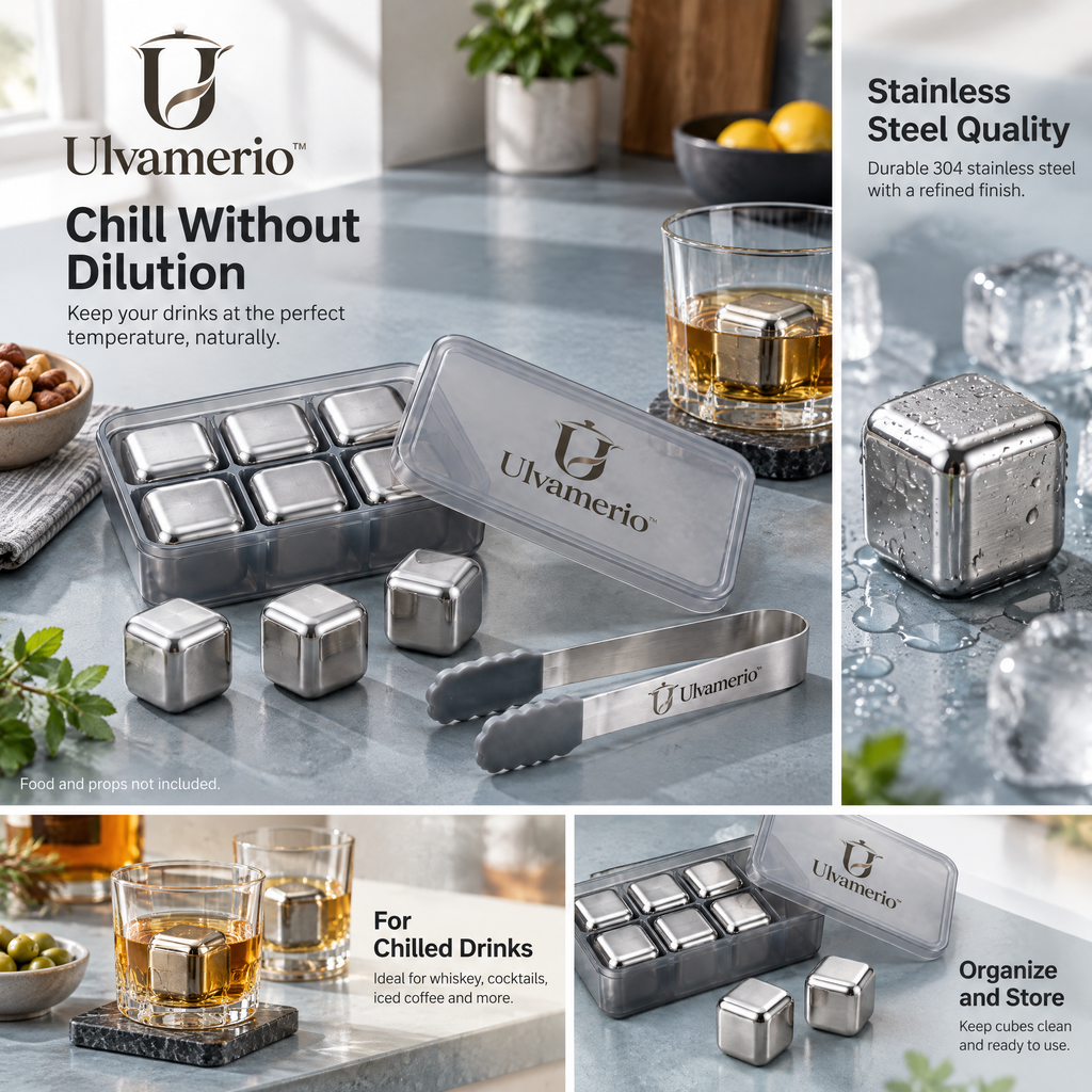ChillStone cubes designed to cool drinks without adding meltwater