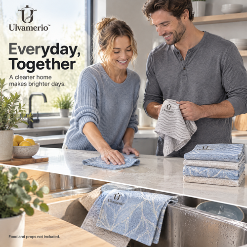 CleanWave reusable cloths for everyday kitchen wiping and drying