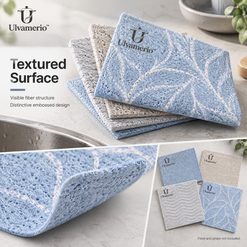 CleanWave textured fibre surface and embossed patterns