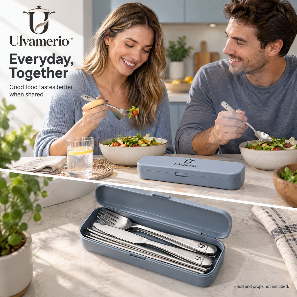 EcoBite portable stainless steel cutlery for everyday shared meals