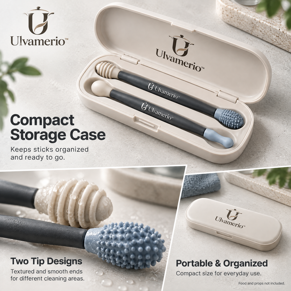 EcoSwab textured and smooth tips inside a compact case