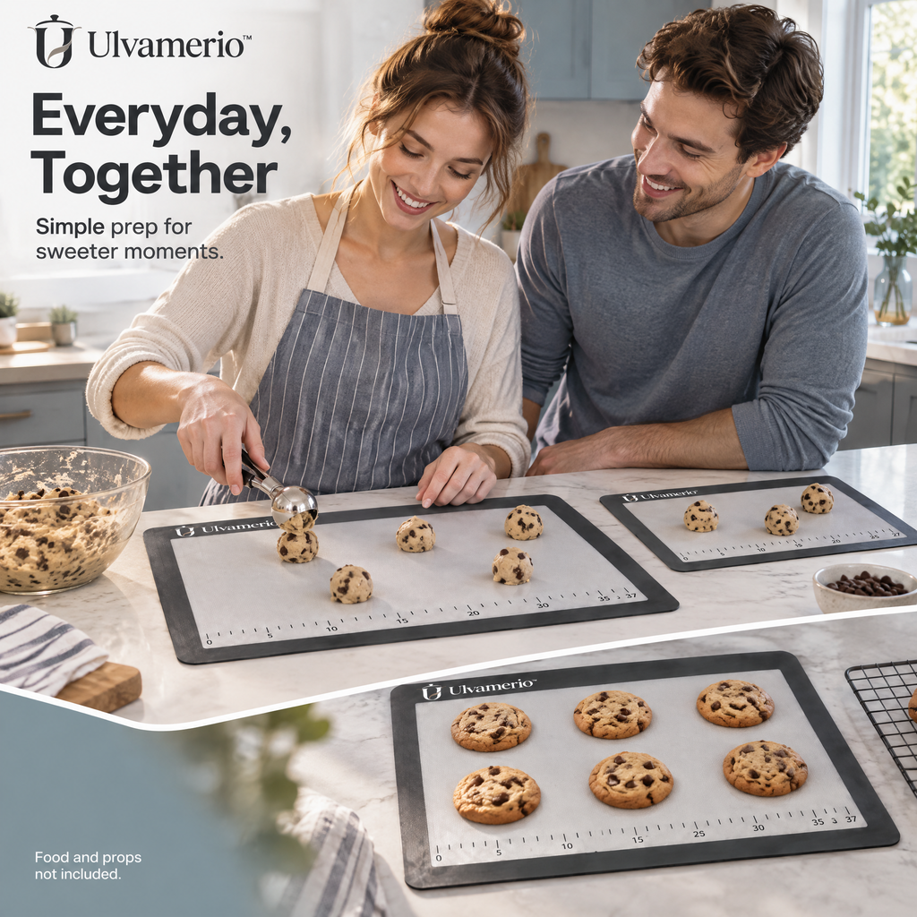 HeatGuard baking mats used for preparing cookies