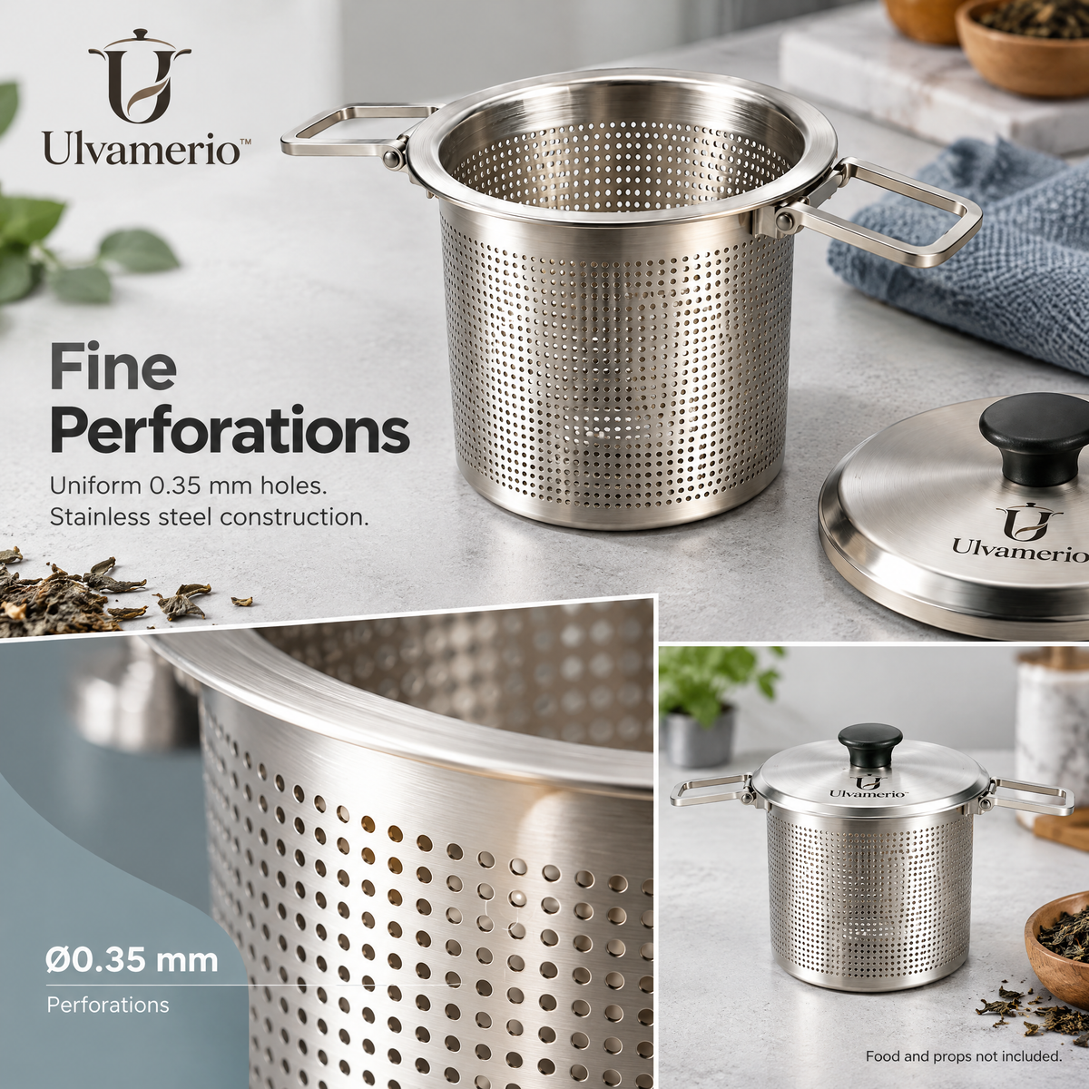 LeafFilter fine perforated tea basket and folding handles