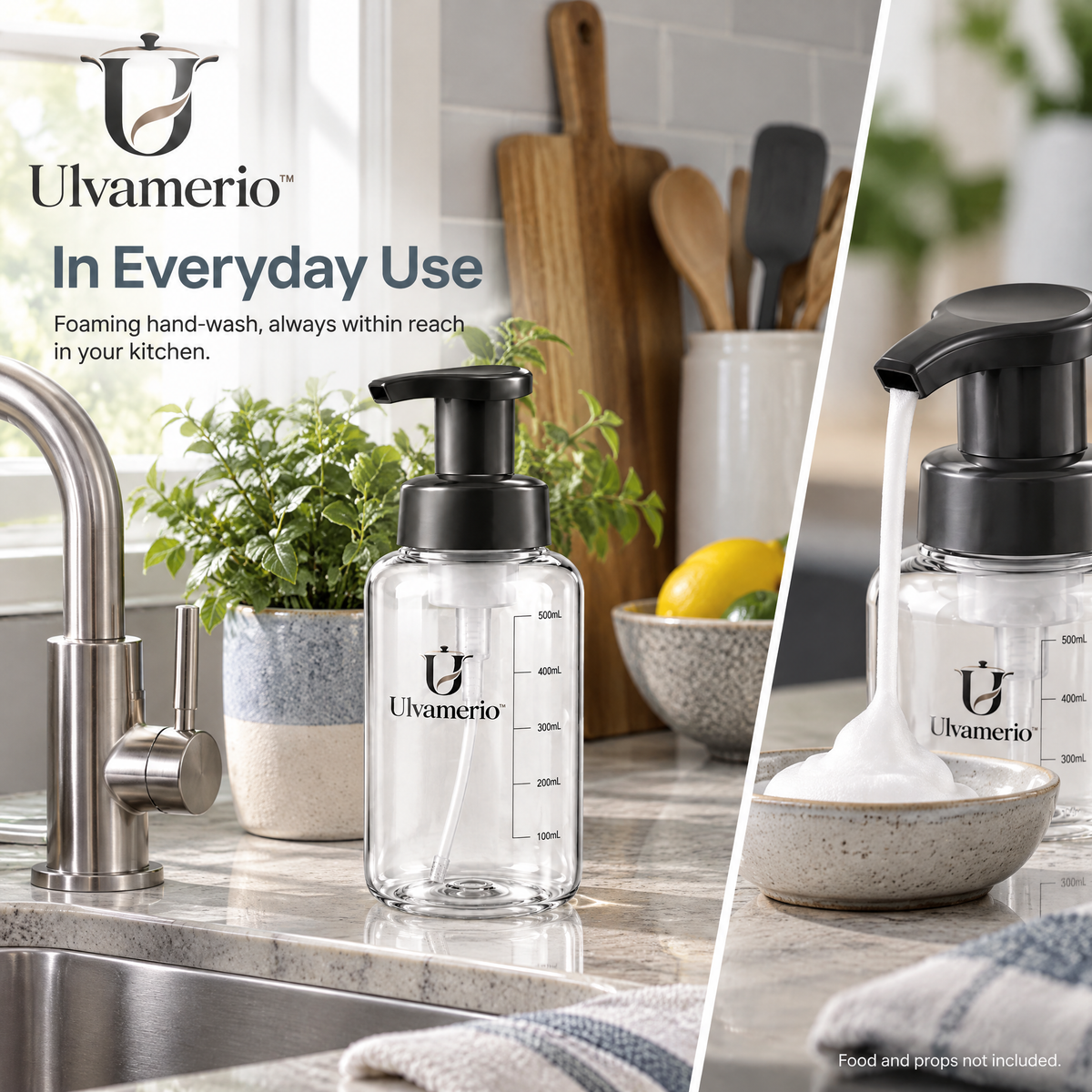 RefillFlow clear refillable dispenser on a countertop